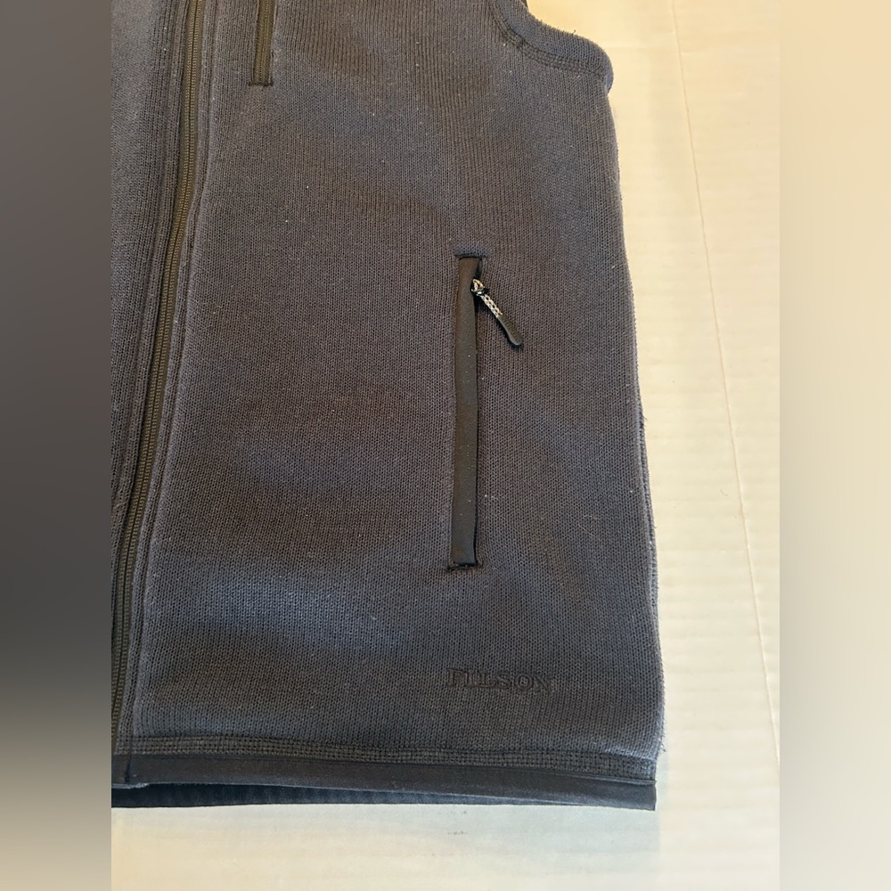 Filson Ridgeway Fleece Vest Men’s Size Small Navy Blue - Picture 4 of 8